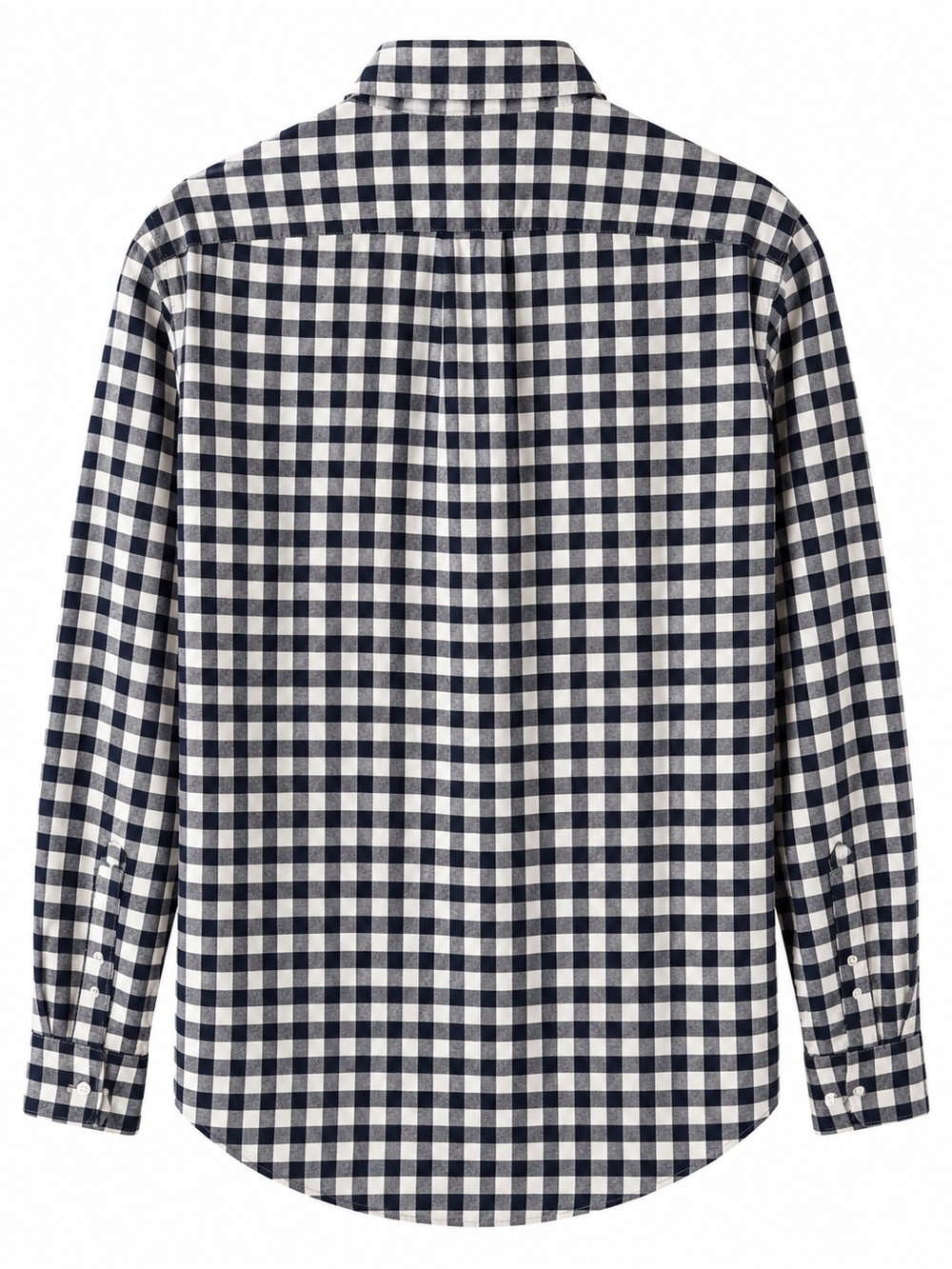 J.Crew Slim Stretch Secret Wash Navy & White Gingham Shirt Men’s M - Picture 4 of 4